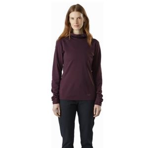 Arc’teryx Motus AR Hoody Sweatshirt, Purple Figment Heather, Size Large
